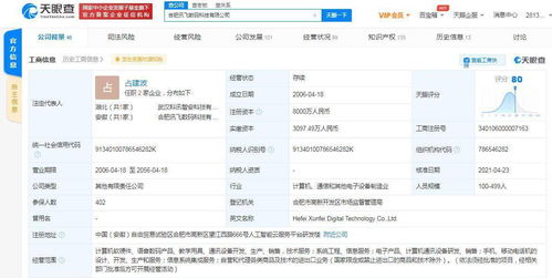 訊飛數(shù)碼關(guān)聯(lián)公司注冊(cè)資本大幅提升至8000萬(wàn)，加速計(jì)算機(jī)軟件開發(fā)業(yè)務(wù)布局
